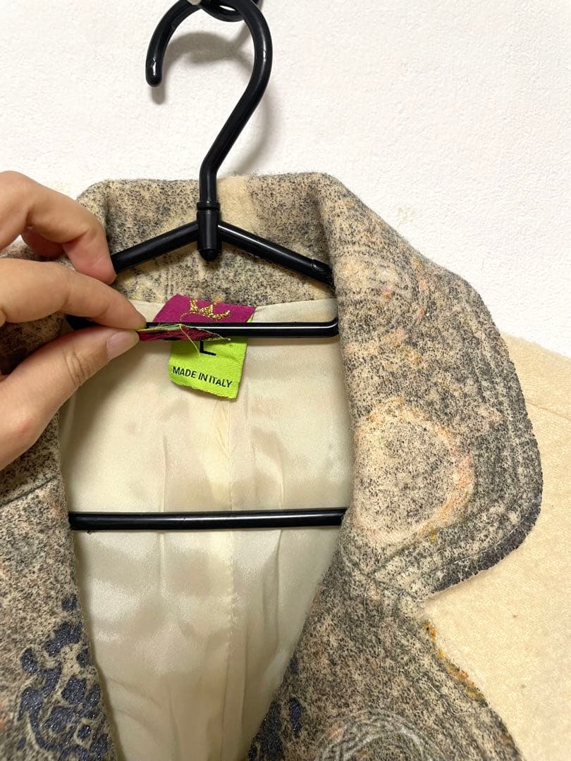 SAVE THE QUEEN 平成ギャルy2k 白いウール　テーラードジャケット