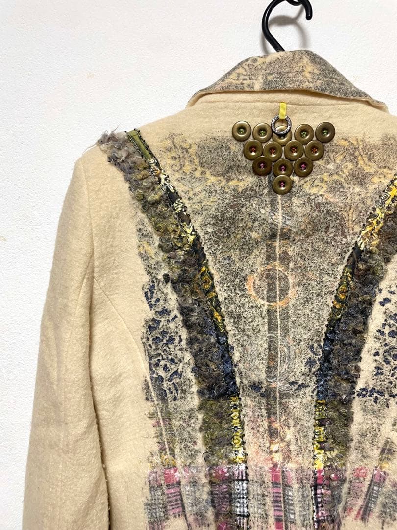 SAVE THE QUEEN 平成ギャルy2k 白いウール　テーラードジャケット