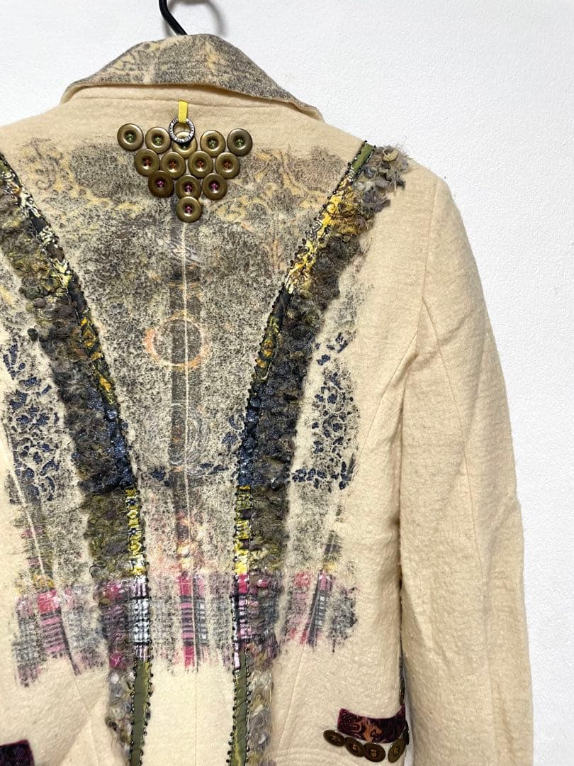 SAVE THE QUEEN 平成ギャルy2k 白いウール　テーラードジャケット