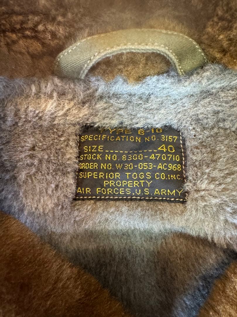 ジャケット・アウター Buzz Rickson's Type B-10 BR14431 Size40