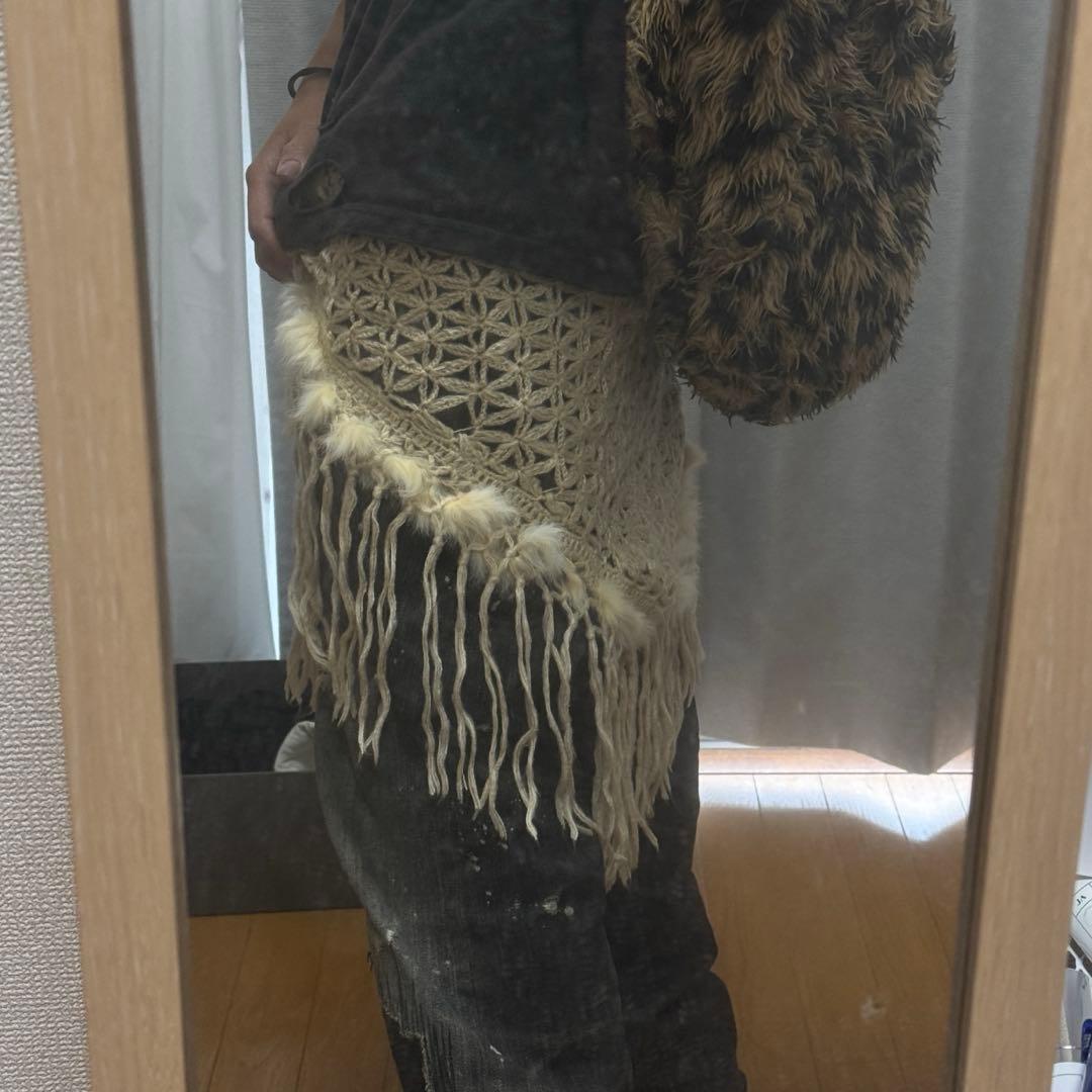 ファー付きストール　腰巻き　ストール