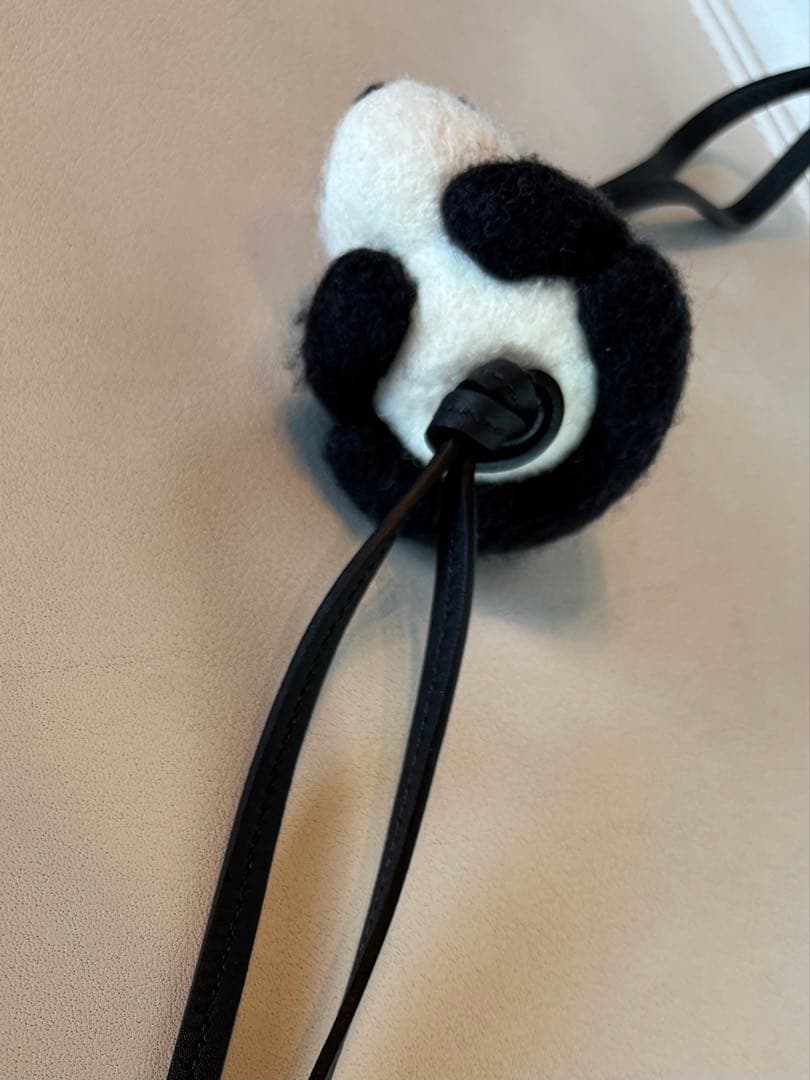 LOEWE バッグチャーム パンダ フェルト&カーフ