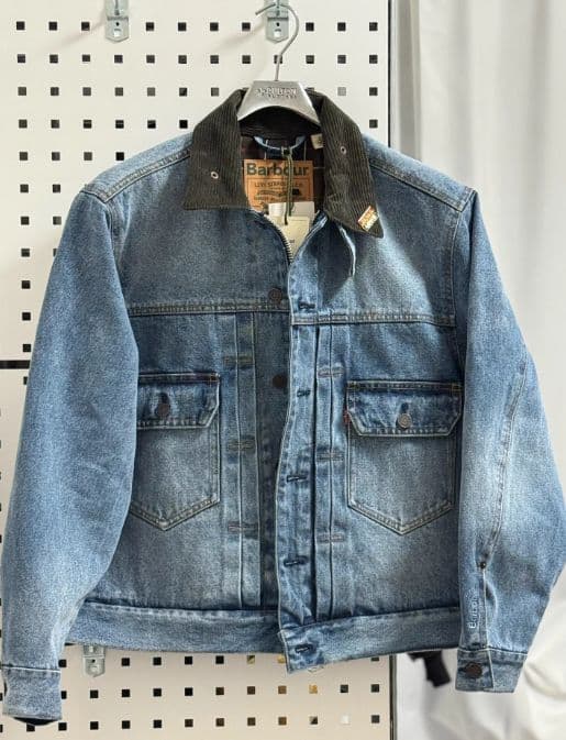 美品 Barbour × Levi's コラボ デニムジャケット L