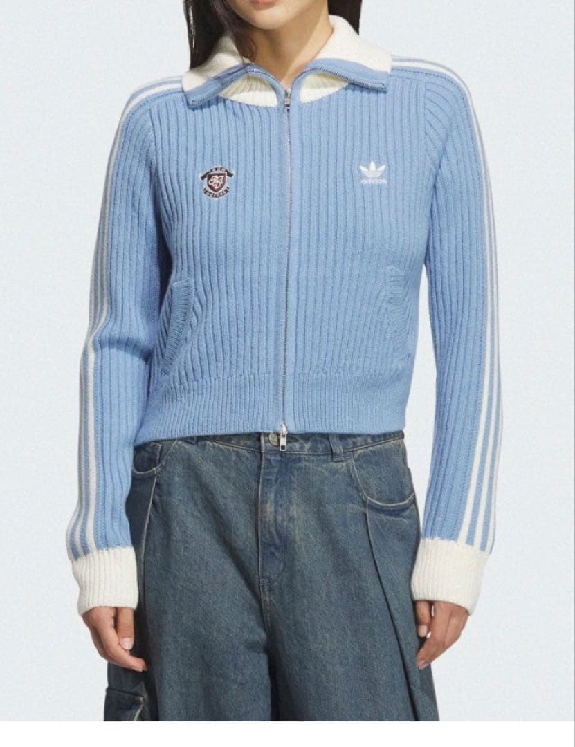 Adidasジップアップ ニットジャケット　ジャケット　KF0719海外限定