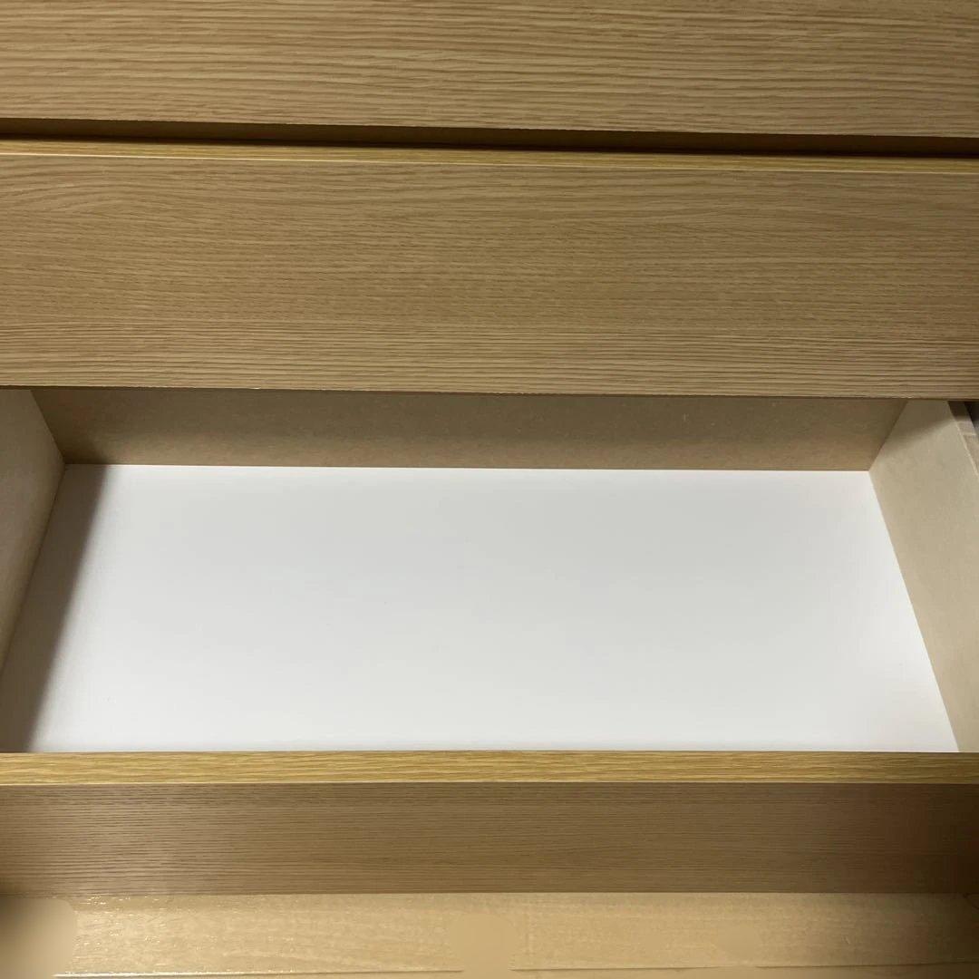 【ニトリ】ローチェスト エレアK 3段 ライトブラウン 幅80