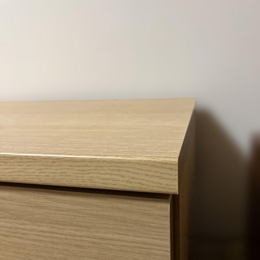 【ニトリ】ローチェスト エレアK 3段 ライトブラウン 幅80