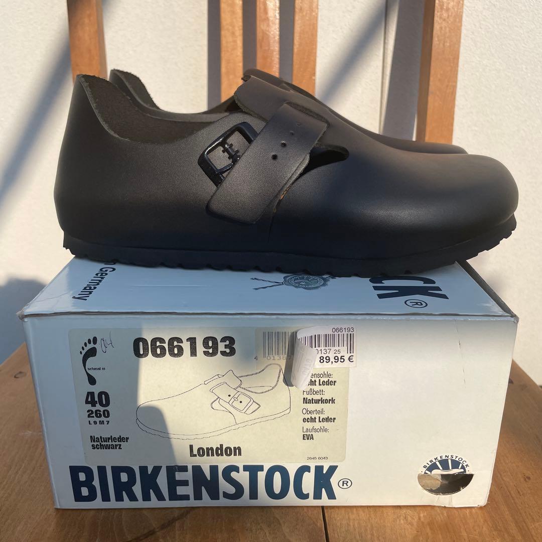 新品未使用　ビルケンシュトック　ロンドン40 黒　066193 約26cm　本革