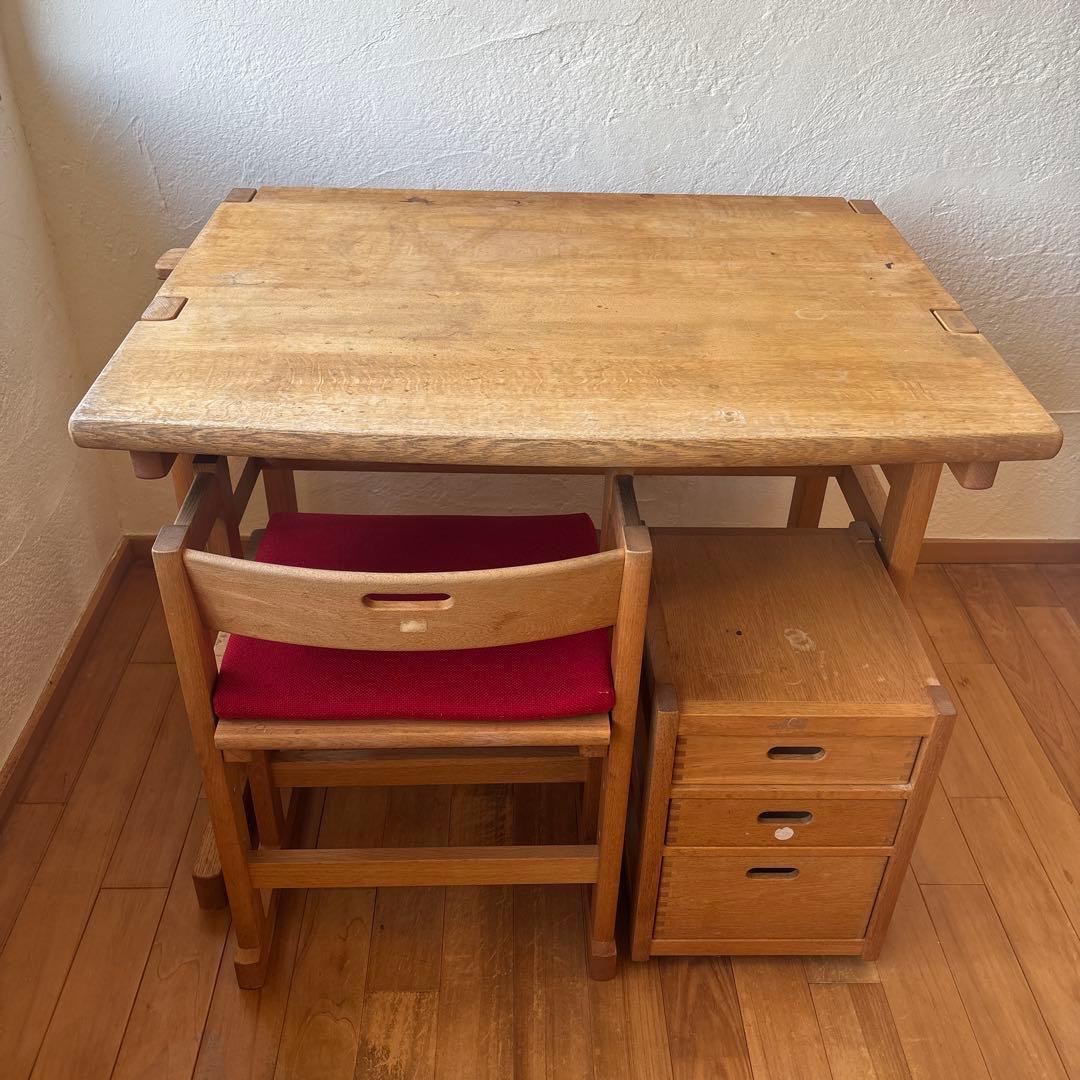 飛騨　オークヴィレッジ　木製デスク　ワーキングデスク　学習机