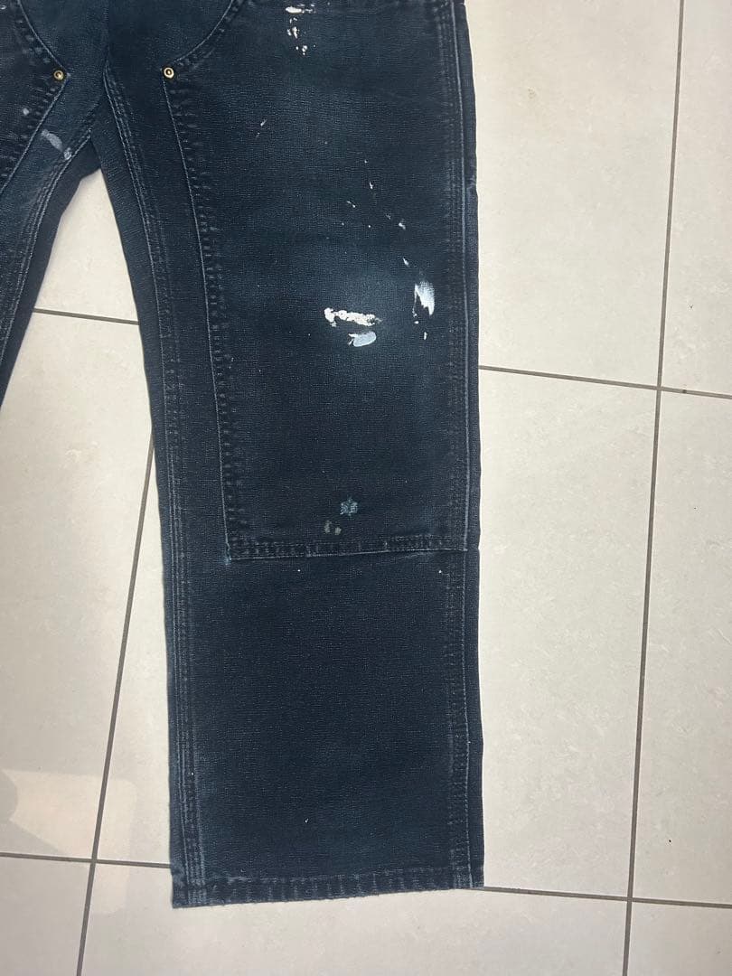 ポーカーズ　カンティス着用Carharttダブルニー　USA製　W33L30