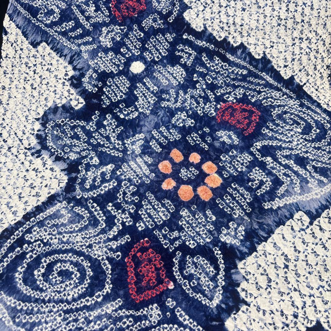 有松絞り　浴衣　反物　未使用　保管品　洗い張り済