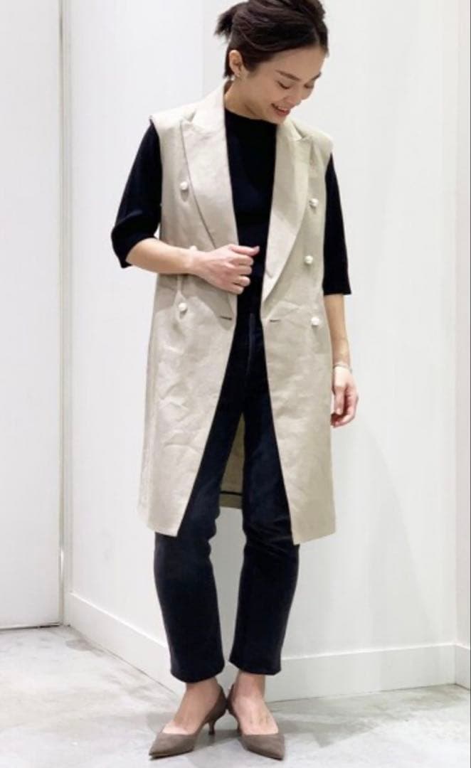 CINOH/チノ　パールボタンダブルジレ