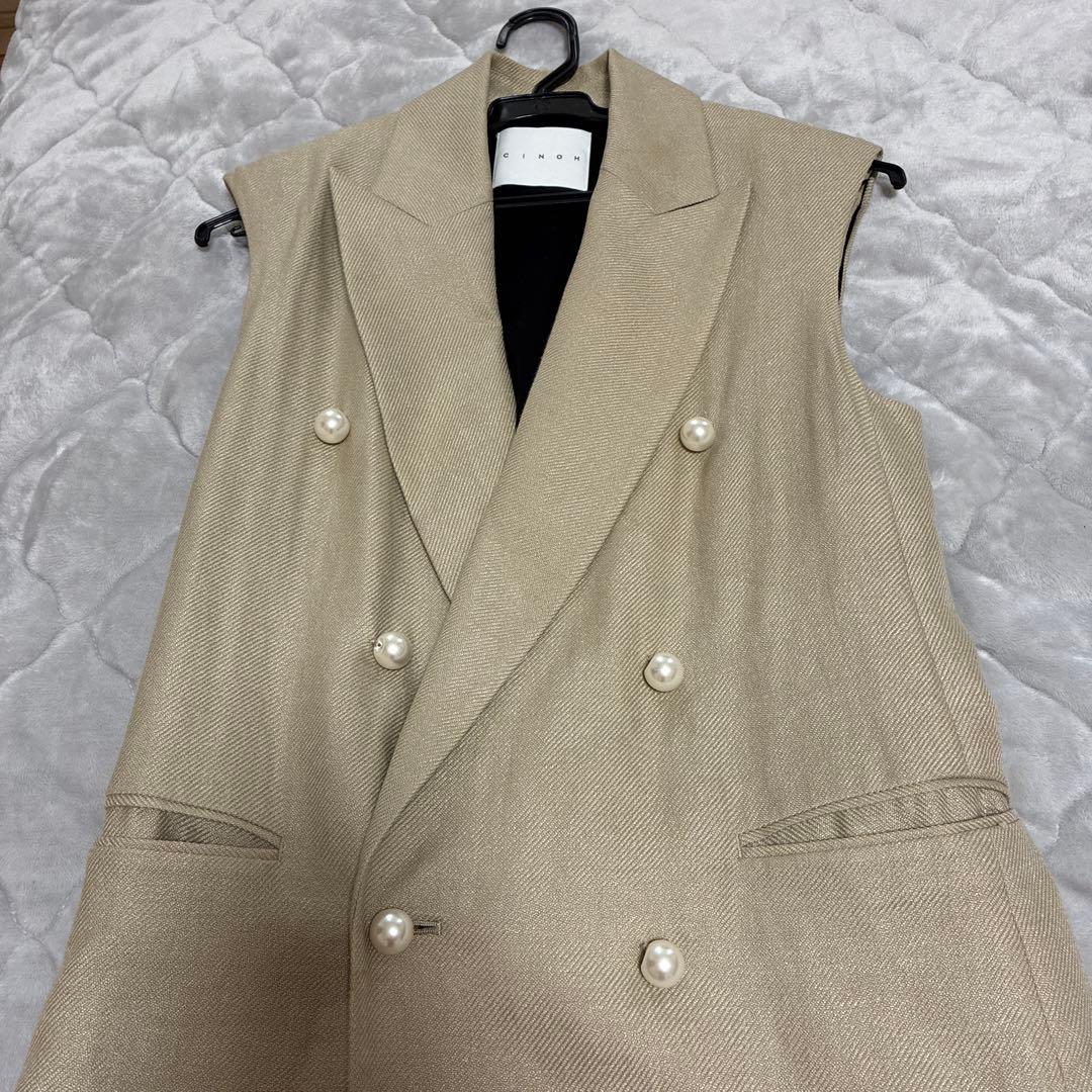 CINOH/チノ　パールボタンダブルジレ