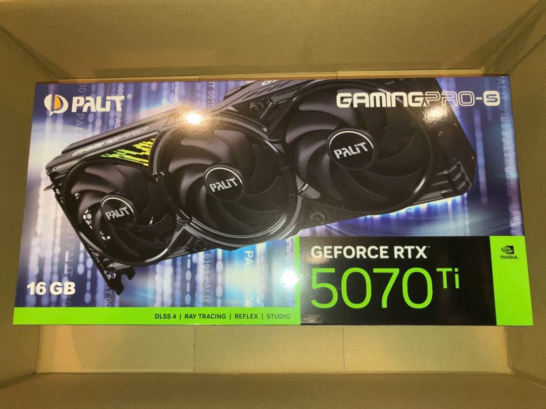 グラフィックボード・グラボ・ビデオカード PALIT GAMINGPRO-S GEFORCERTX 5070 Ti 16G