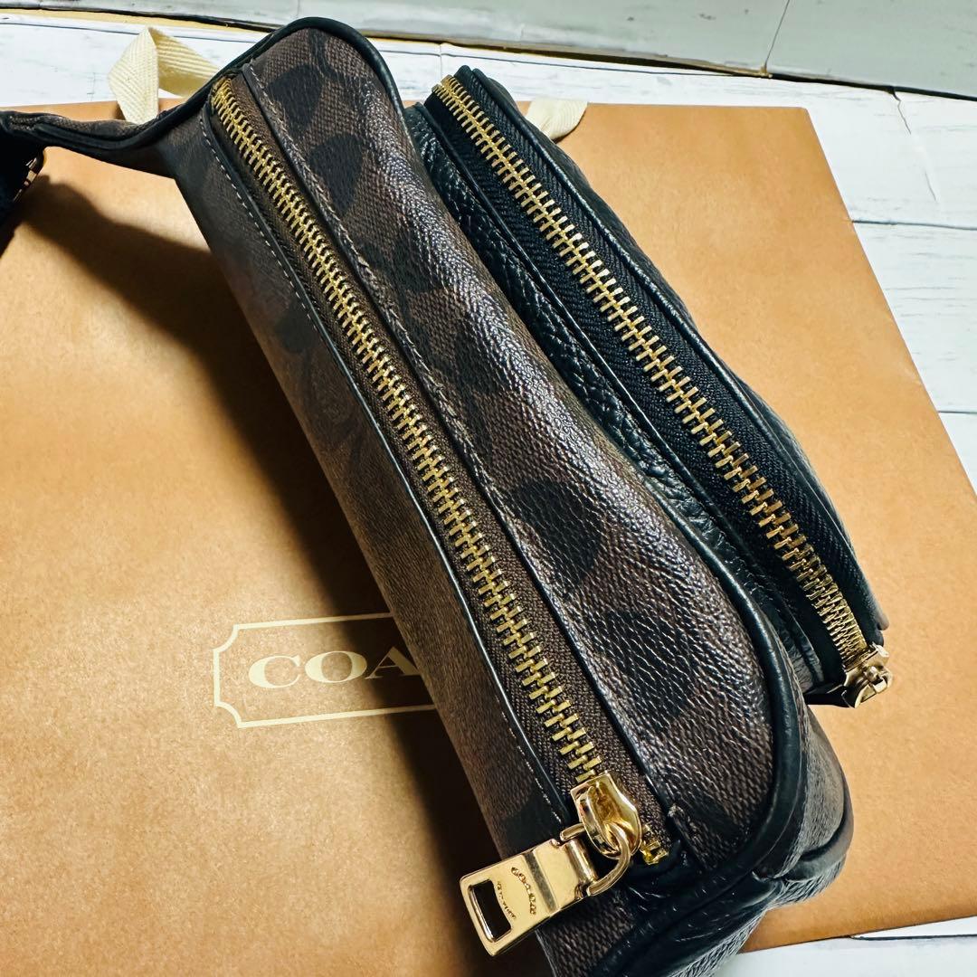 【美品】COACH ボディバッグ ウエストバッグ シグネチャー 6548