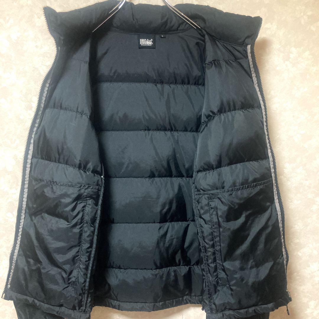 【美品】ファーストダウン ダウンジャケット 黒 Lサイズ 即日発送 ダウン90%