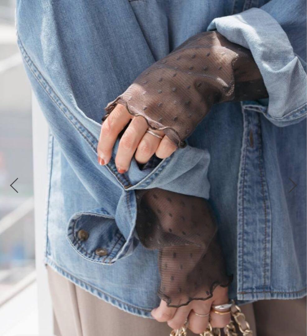 新品タグ付Spick & Spanドットチュールハイネックプルオーバー