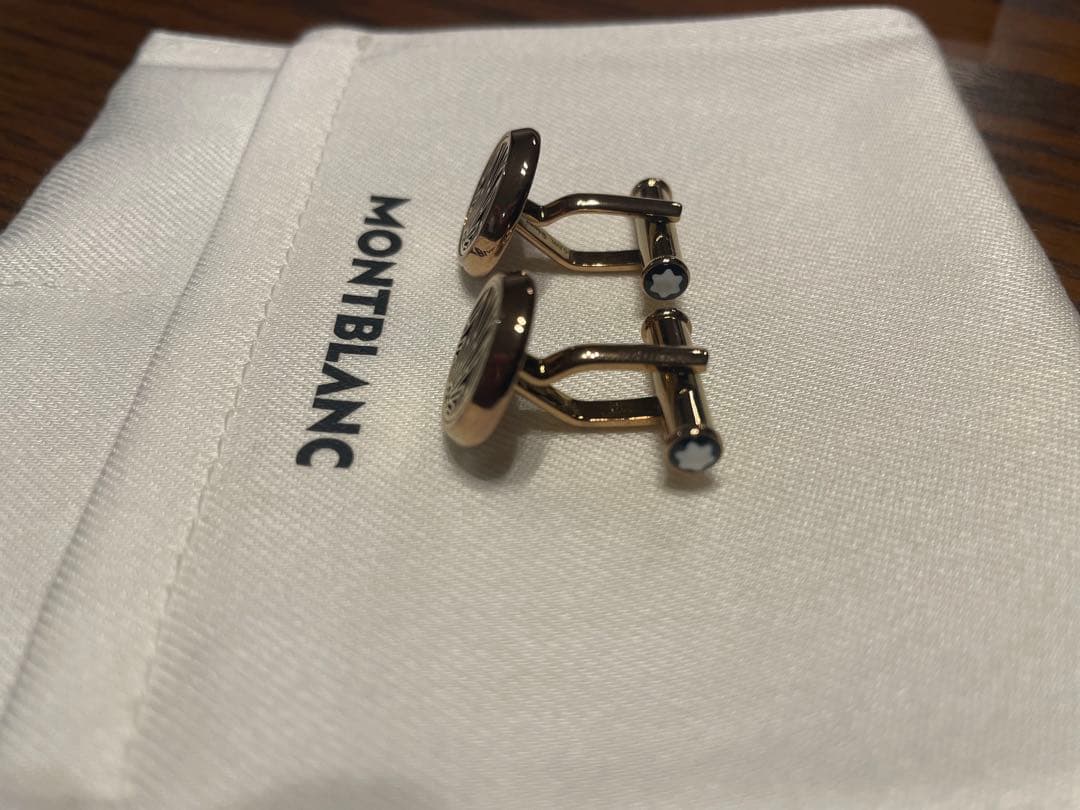 【新品未使用】MONTBLANC 幾何学模様 カフリンクス
