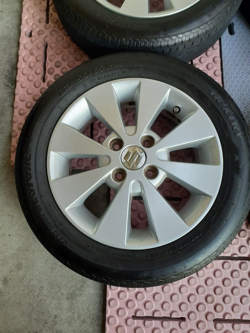 スズキ 155/65r14 アルミホイールタイヤ4本セット　送料込み