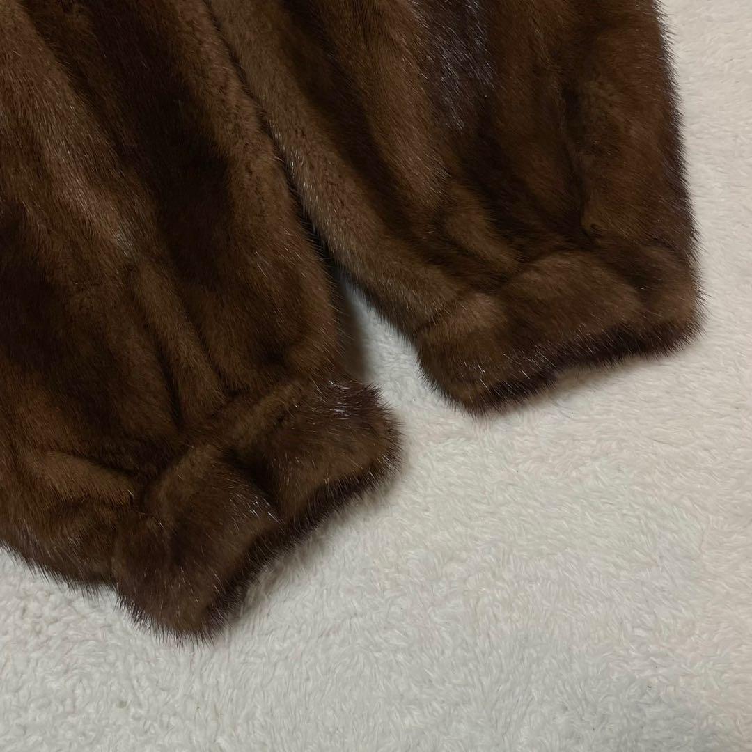 サガミンク デミバフミンク 本毛皮 コート サイズL相当 毛並み◎