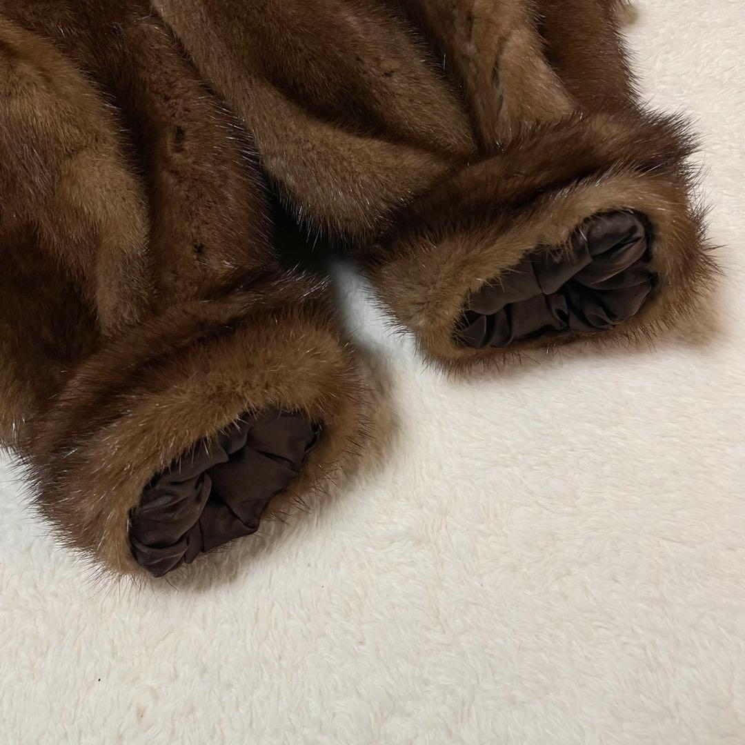 サガミンク デミバフミンク 本毛皮 コート サイズL相当 毛並み◎