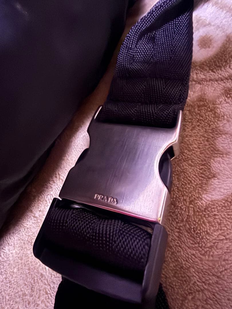 最終価格！PRADA ブラック ナイロン ウエストバッグ
