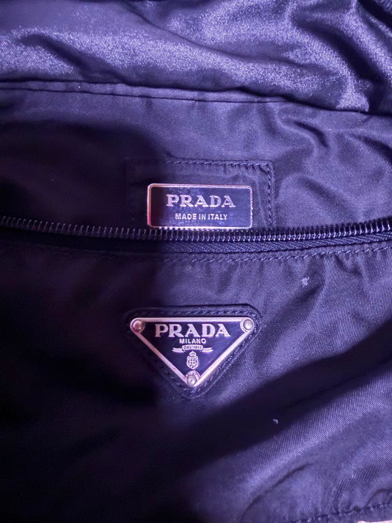 最終価格！PRADA ブラック ナイロン ウエストバッグ