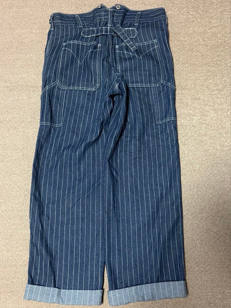 4*s様 KARAKU ストライプ ワークパンツ Lサイズ