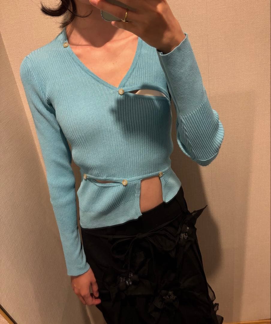 jacquemus ジャックムス　リブニット　カットソー　水色