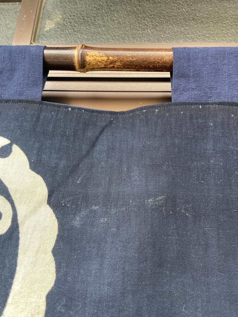 未使用:米沢 藍染 本藍 【遠藤きよ子】筒がき 大判タペストリー 壁掛け 松竹梅