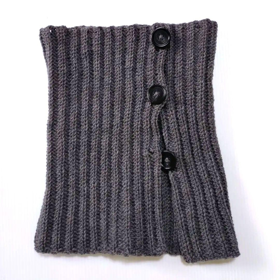 手編みネックウォーマー　手編みスヌード