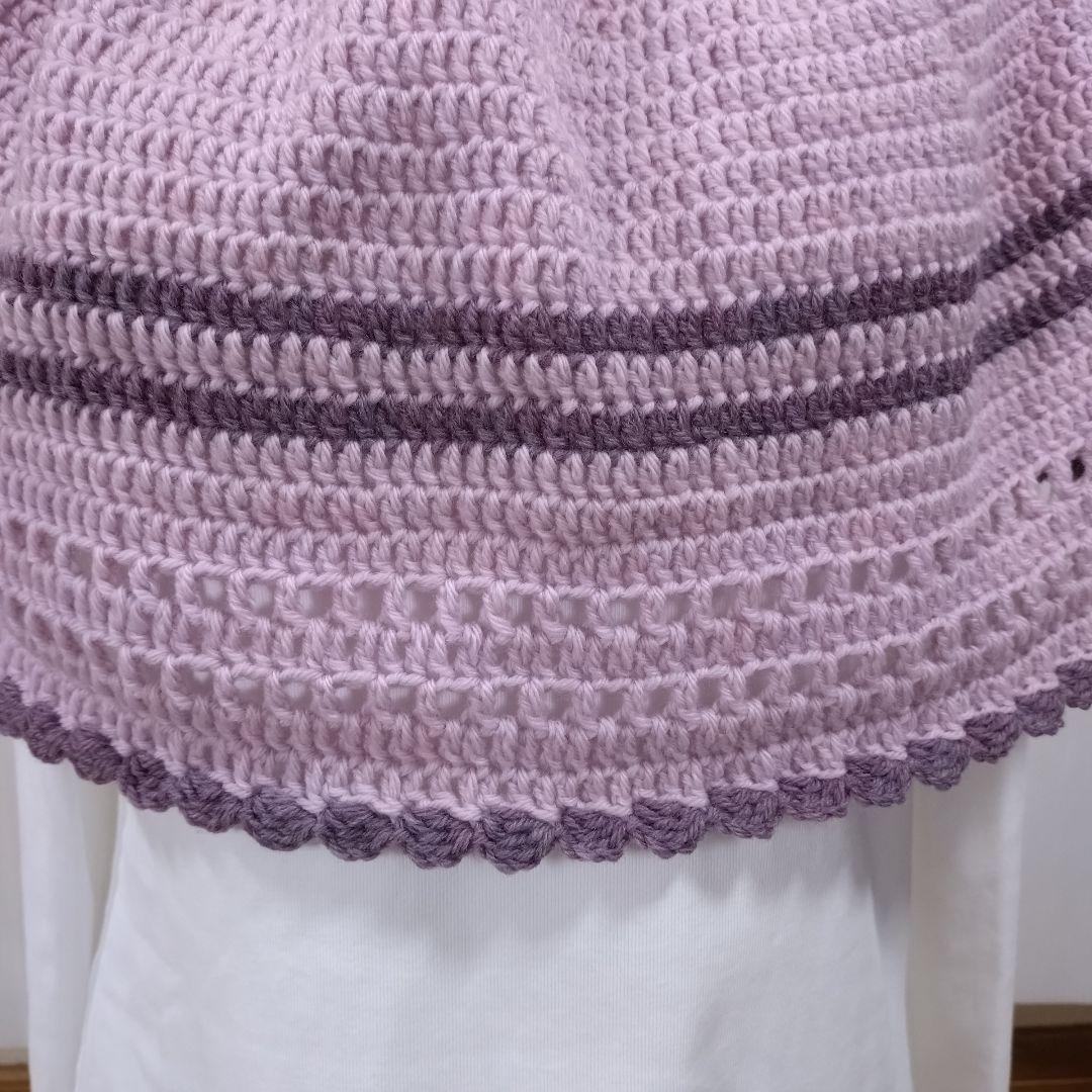 手編みネックウォーマー　手編みスヌード