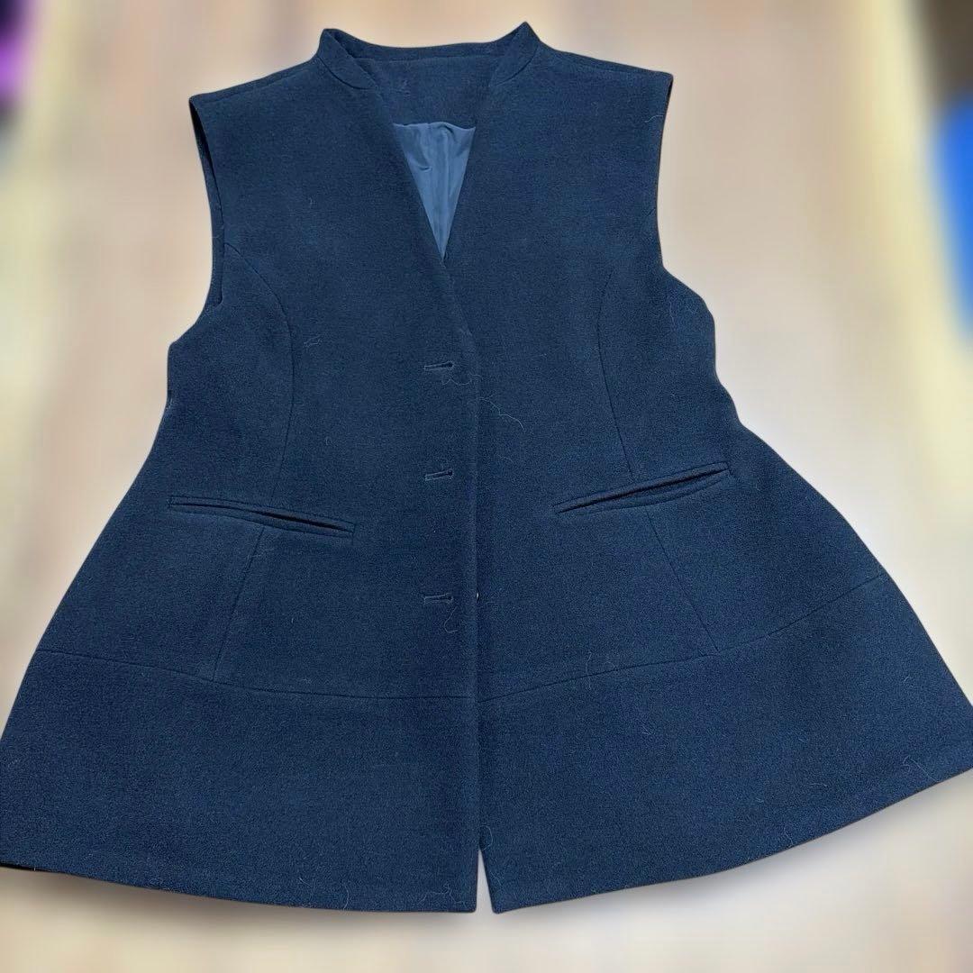 machatt マチャット ウールライクフォルムベスト　　ブラック