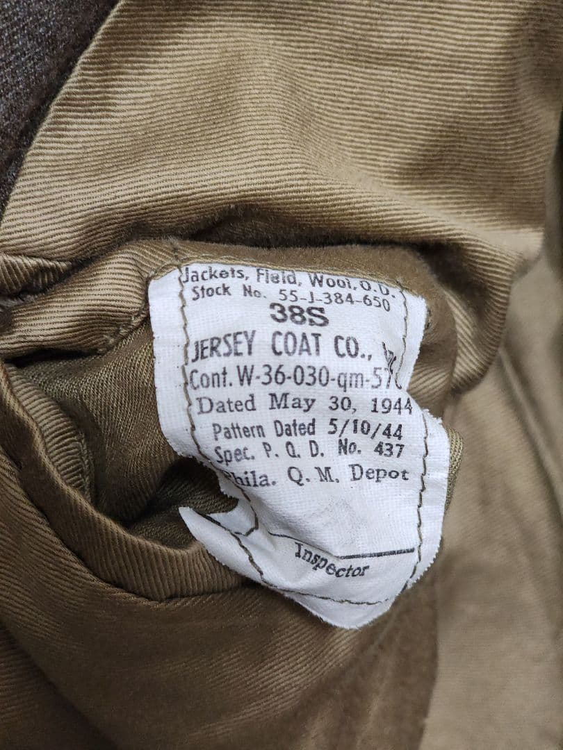WW2 米軍 アイクジャケット 1944年 38S アメリカ軍 40s