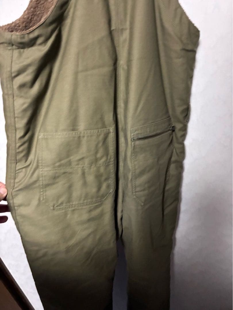 UNCROWD アンクラウド オーバーオール 防寒 秋冬 オリーブ Mサイズ
