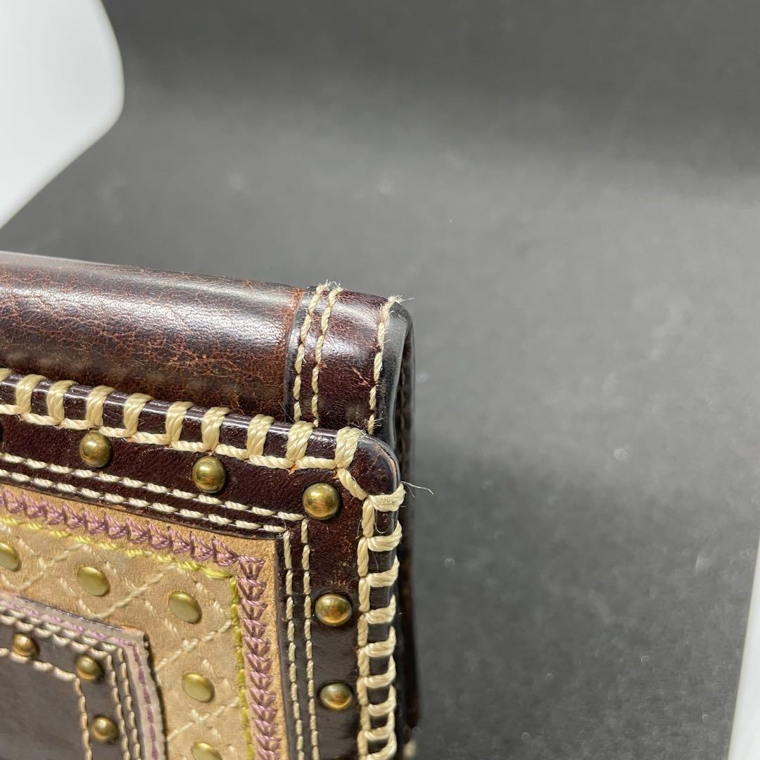 美品 コーチ ソーホー 長財布 ブラウン 折財布 ゴールド金具 SOHO