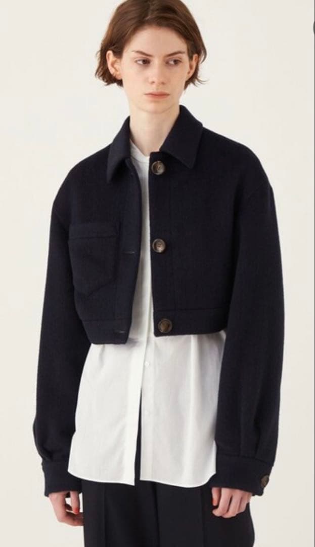 デプレ キッドモヘヤミニシャギー クロップドブルゾン