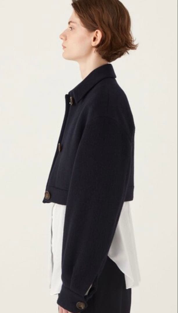 デプレ キッドモヘヤミニシャギー クロップドブルゾン