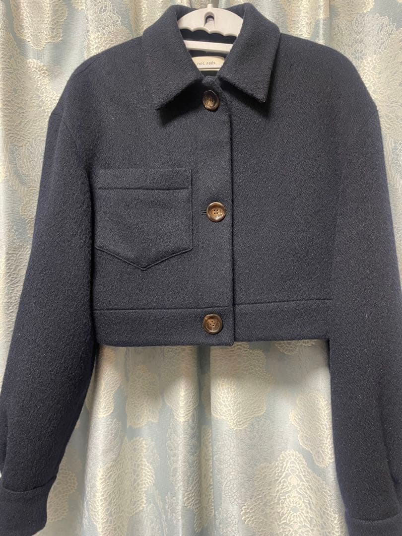 デプレ キッドモヘヤミニシャギー クロップドブルゾン