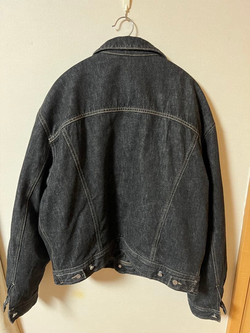 90’sイタリア製　カルバンクライン ブラックデニム　デニムジャケット　L