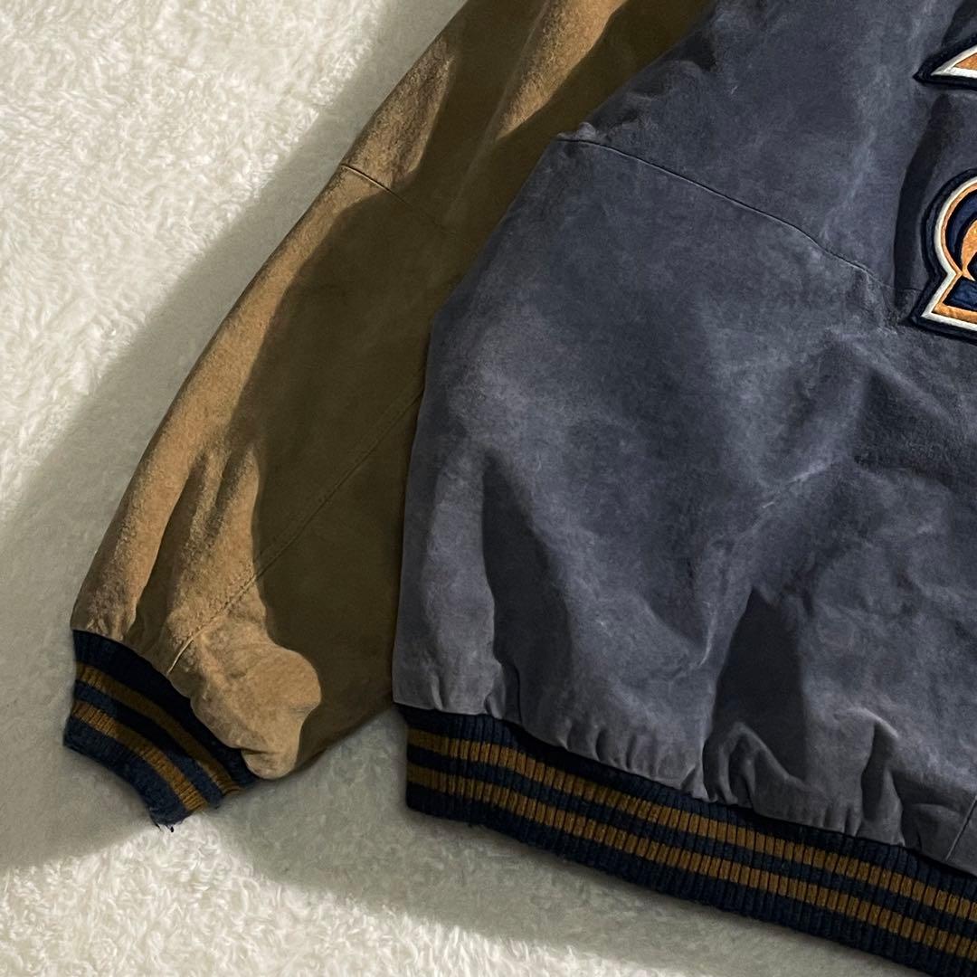 専用G-Ⅲ　NFL　ロサンゼルス・ラムズ　オールレザースタジャン　スウェードXL