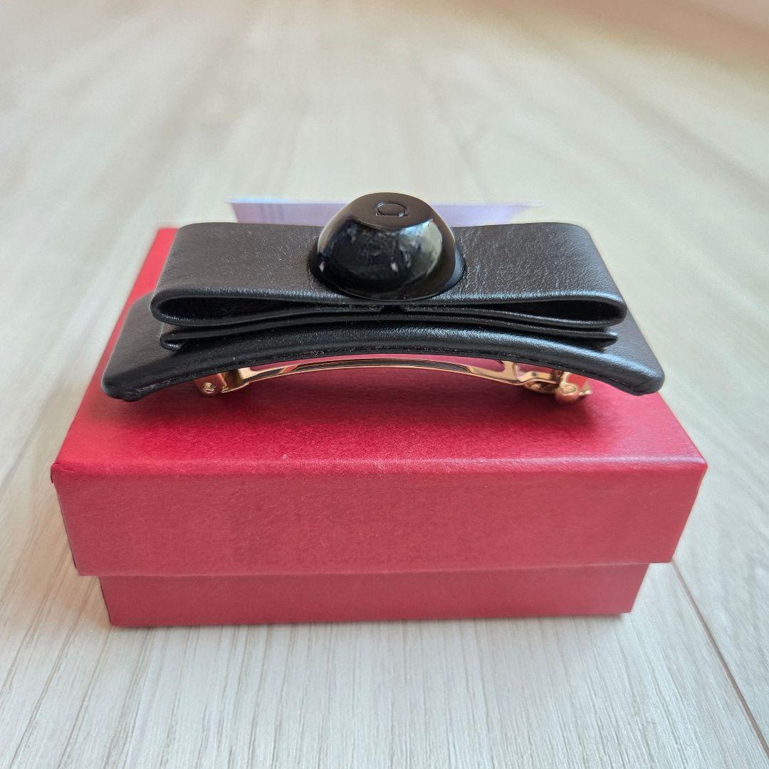未使用✨フェラガモ ガンチーニ バレッタ ブラック ビバ ボウ ヘアアクセサリー