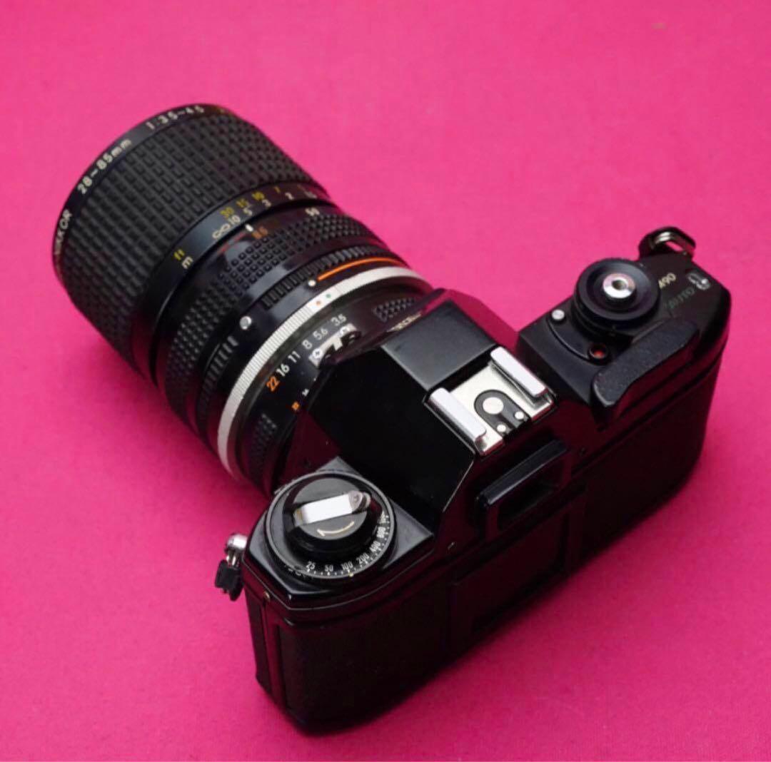 カメラ女子に❤️EM❤️Ai-S:28-85mm付き❤️ニコン MFフィルムカメラ