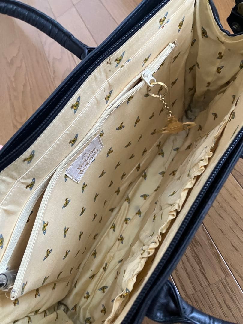 HMF　ヴィヴィアンウエストウッド　レザー ビジネスバッグ　ブラック