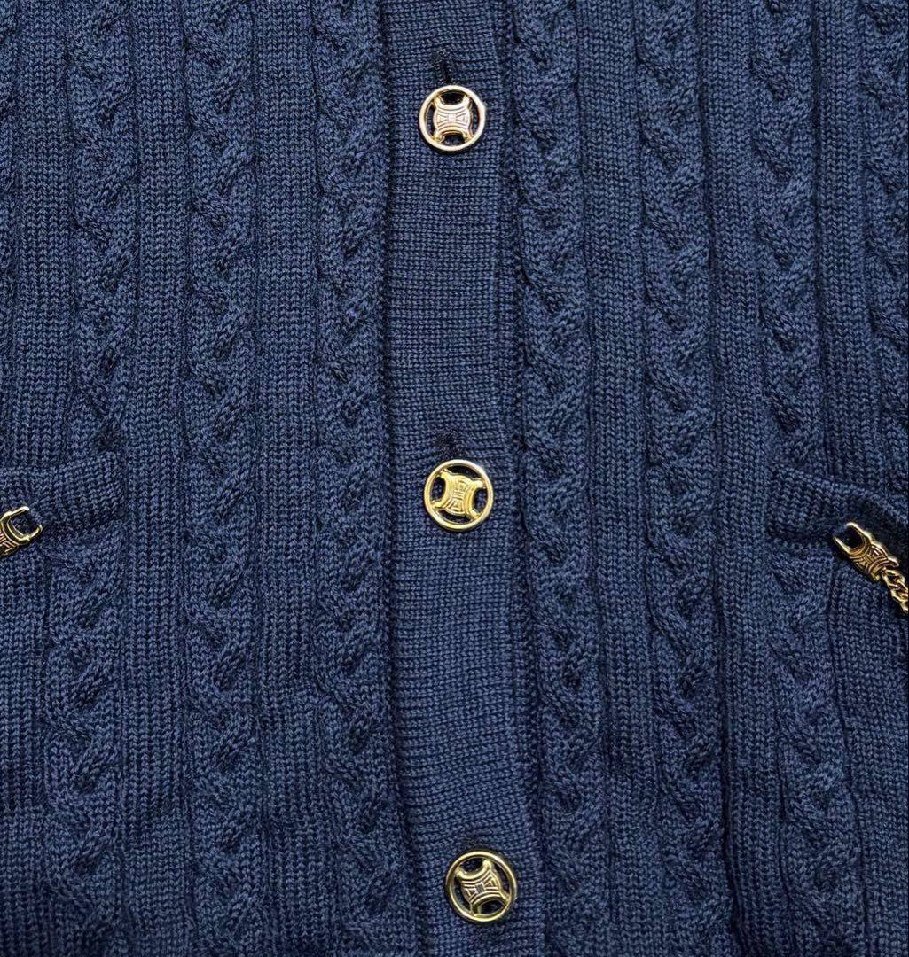CELINE セリーヌ　カーディガン　ネイビー