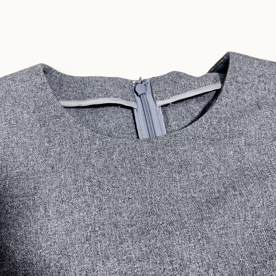 【専用】とんがりトップス　グレー　パフスリーブ　長袖 サイズ2