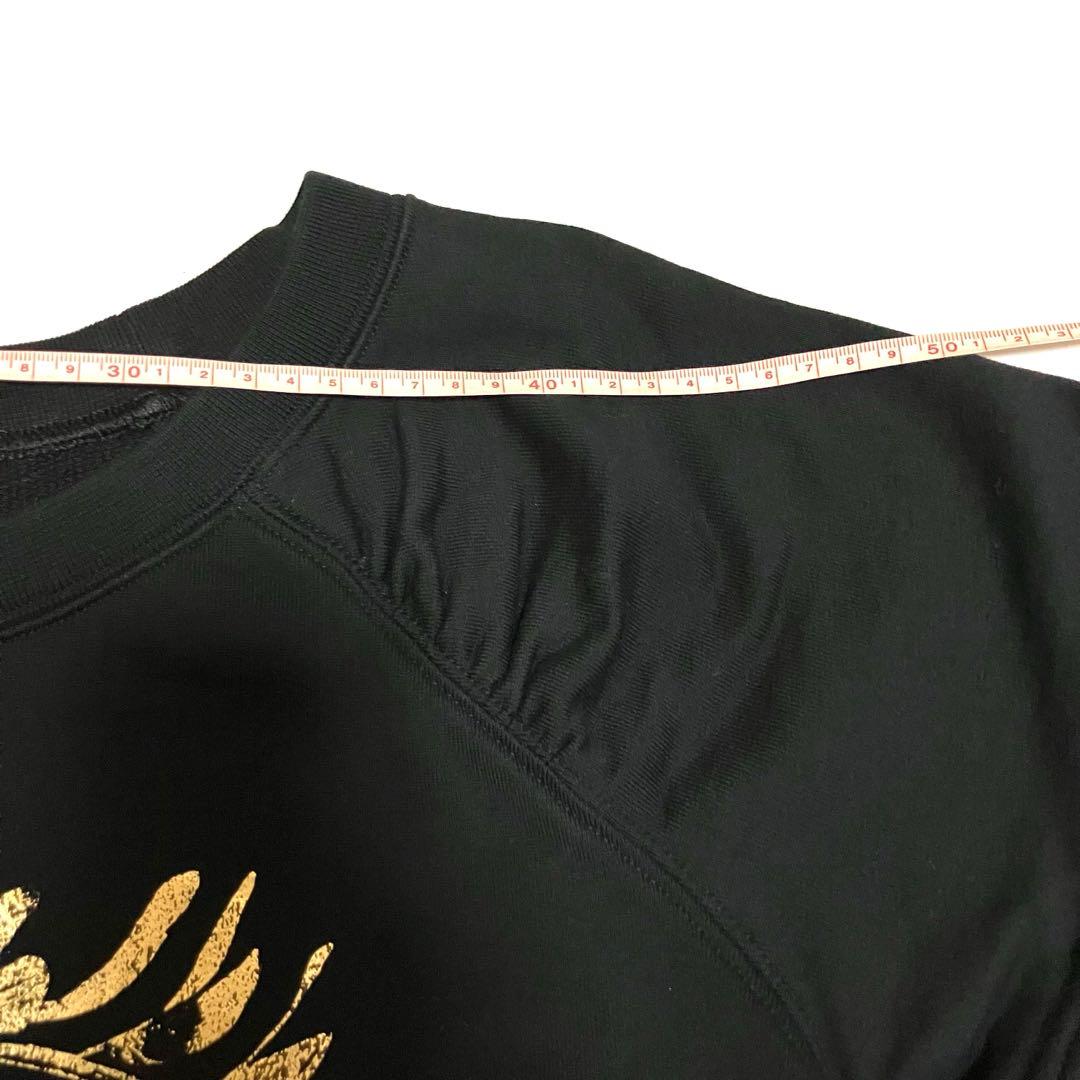 シャネル CHANEL スウェット Tシャツ ブラック ゴールド XL サイズ