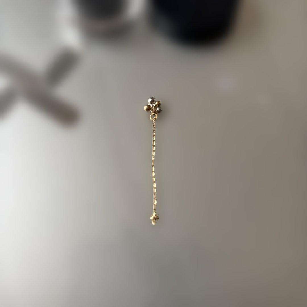 ピコレット　PICOLLET ピコレット　ピアス　チャーム　チェーン　丸玉k18