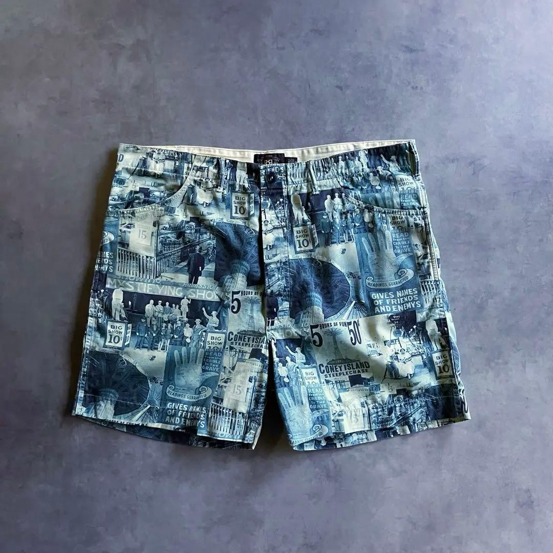 極美品 RRL 21ss フォト プリント ショーツ ハーフパンツ 40