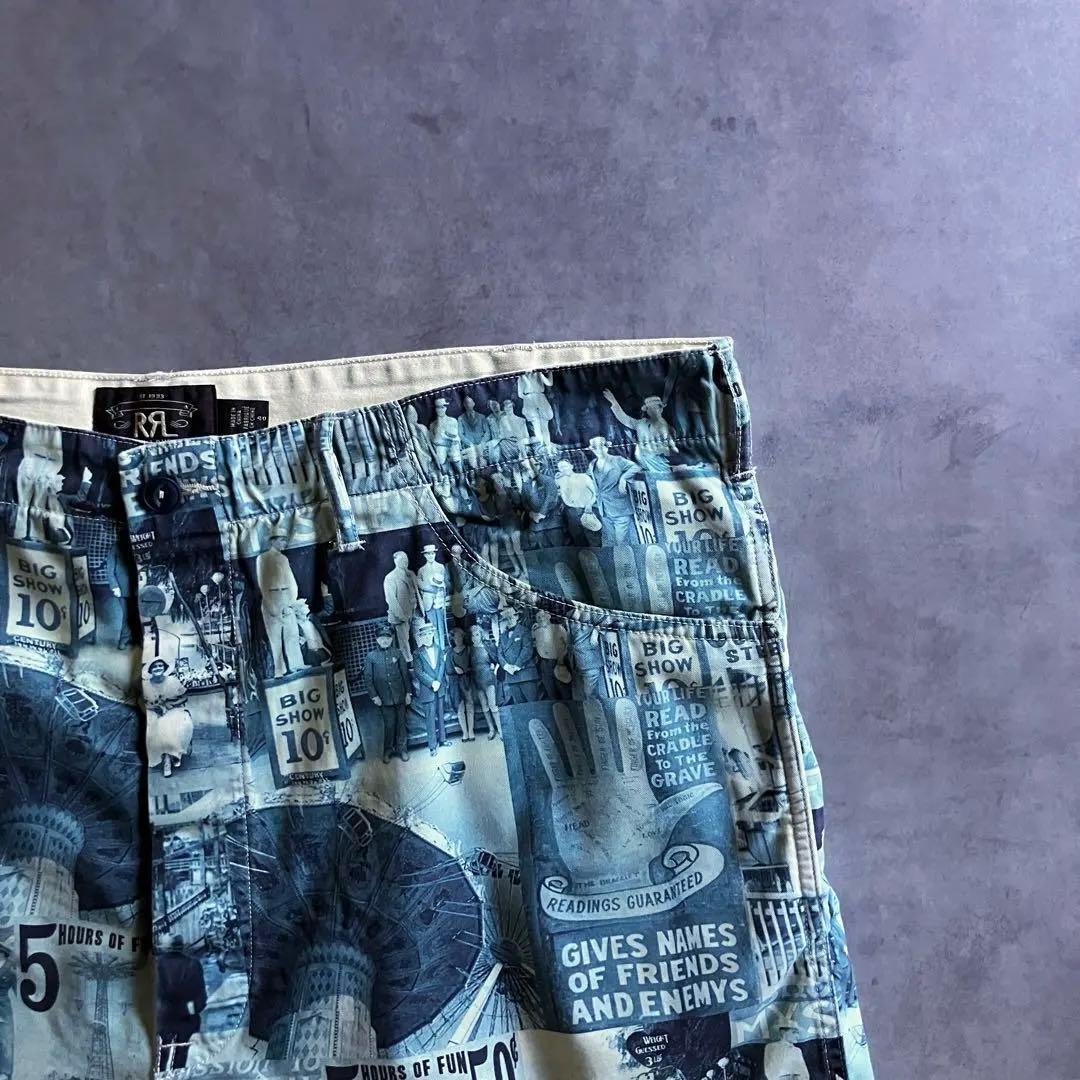 極美品 RRL 21ss フォト プリント ショーツ ハーフパンツ 40