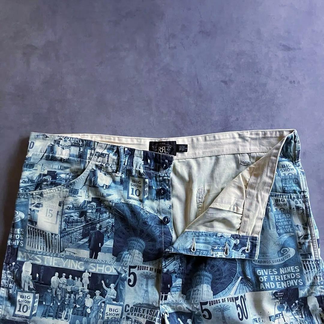 極美品 RRL 21ss フォト プリント ショーツ ハーフパンツ 40